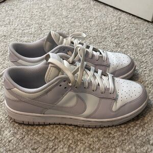 Nike Dunks Women's White and Lilac Sneakers